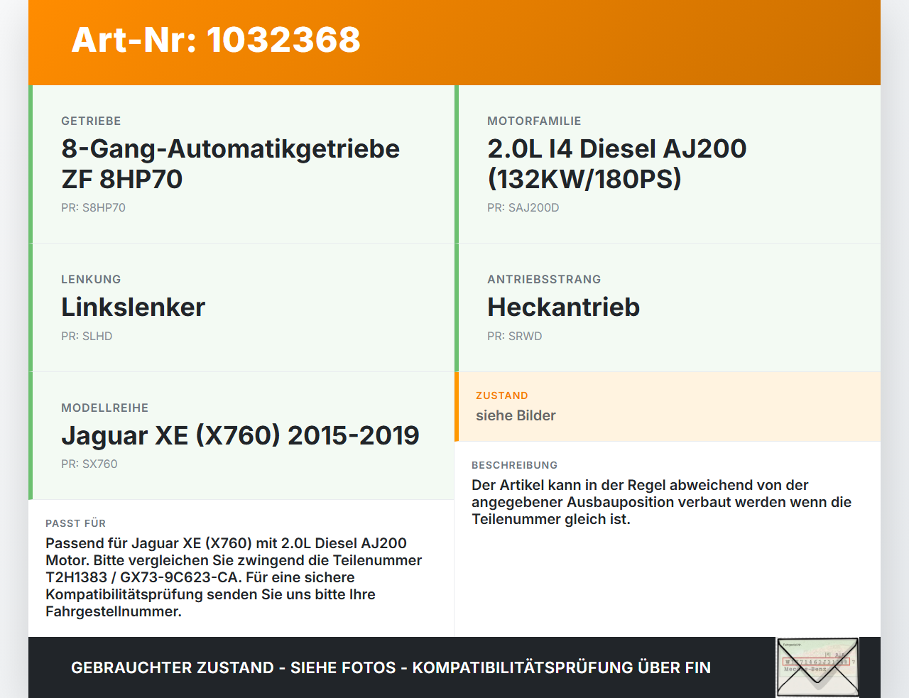 Jaguar XE X760 15-19 2,0d 132KW Ansaugrohr Luftschlauch Ansaugschlauch Jaguar XE X760 15-19 26.08.2018 T2H1383... Vorschau 3