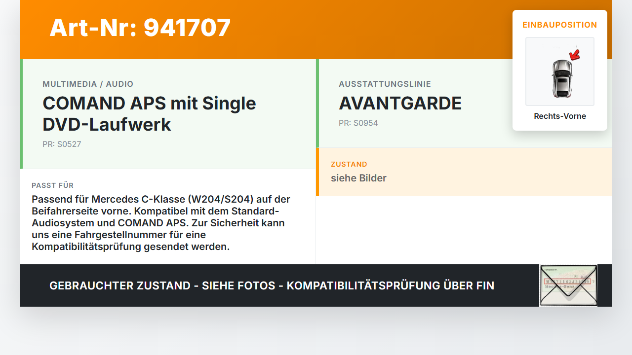 Mercedes S204 W204 C320 07-14 Lautsprecher Hochtöner Rechts Vorne Mercedes S204 W204 C320 07-14 07.02.2008... Vorschau 3