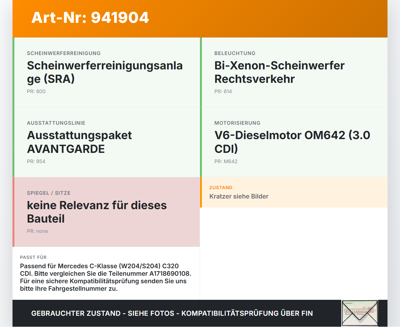 Mercedes S204 W204 C320 07-14 CDI 3,0 165KW Kappe für Wischwasserbehälter Mercedes S204 W204 C320 07-14 07.02.2008... Vorschau 3