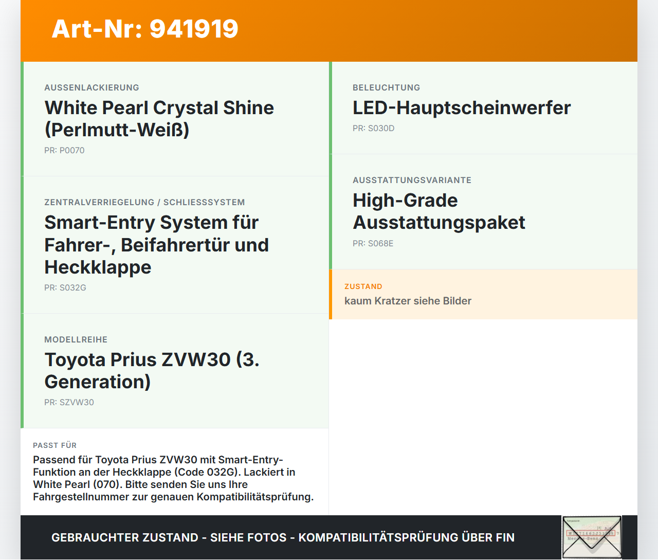 Toyota Prius W3 III 09-12 Türgriff Taster Schalter Griff für Heckklappe Toyota Prius W3 III 09-12 01.10.2011... Vorschau 3