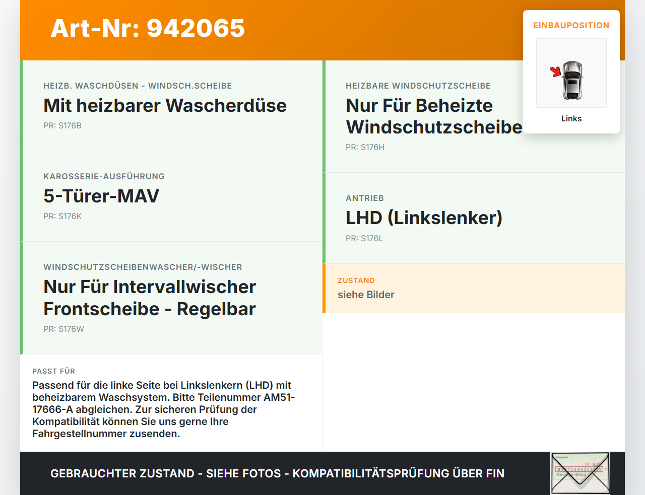 Ford Grand C-Max II 10-15 Waschdüse f. Windschutzscheibe WS Links beheizt Ford Grand C-Max II 10-15 22.05.2012... Vorschau 3