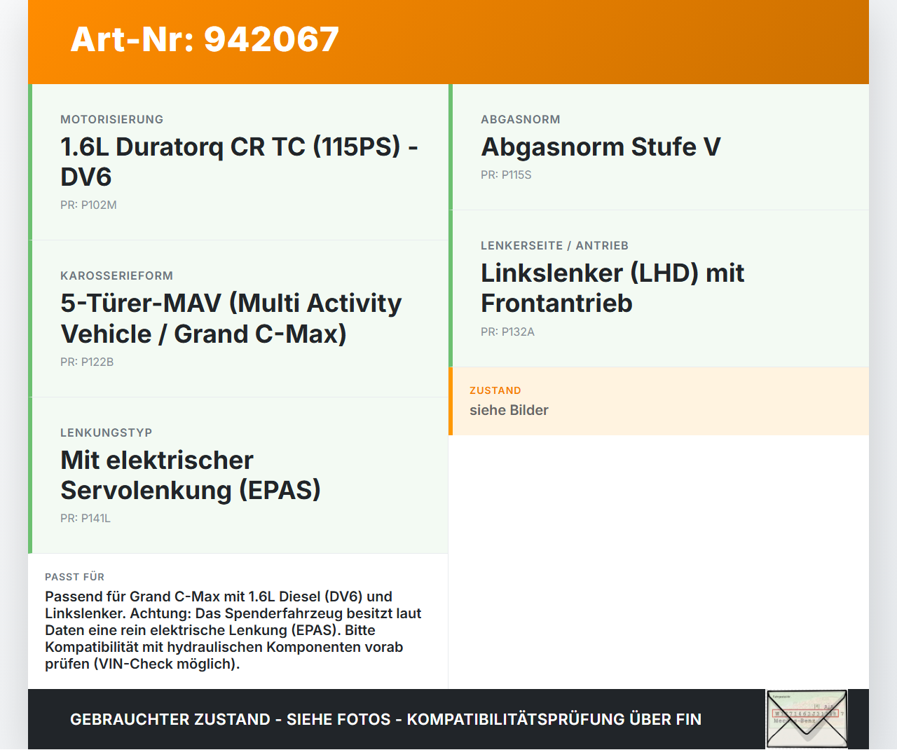Ford Grand C-Max II 10-15 Servo Behälter Servobehälter Servoleitung Ford Grand C-Max II 10-15 22.05.2012 gebraucht Vorschau 3