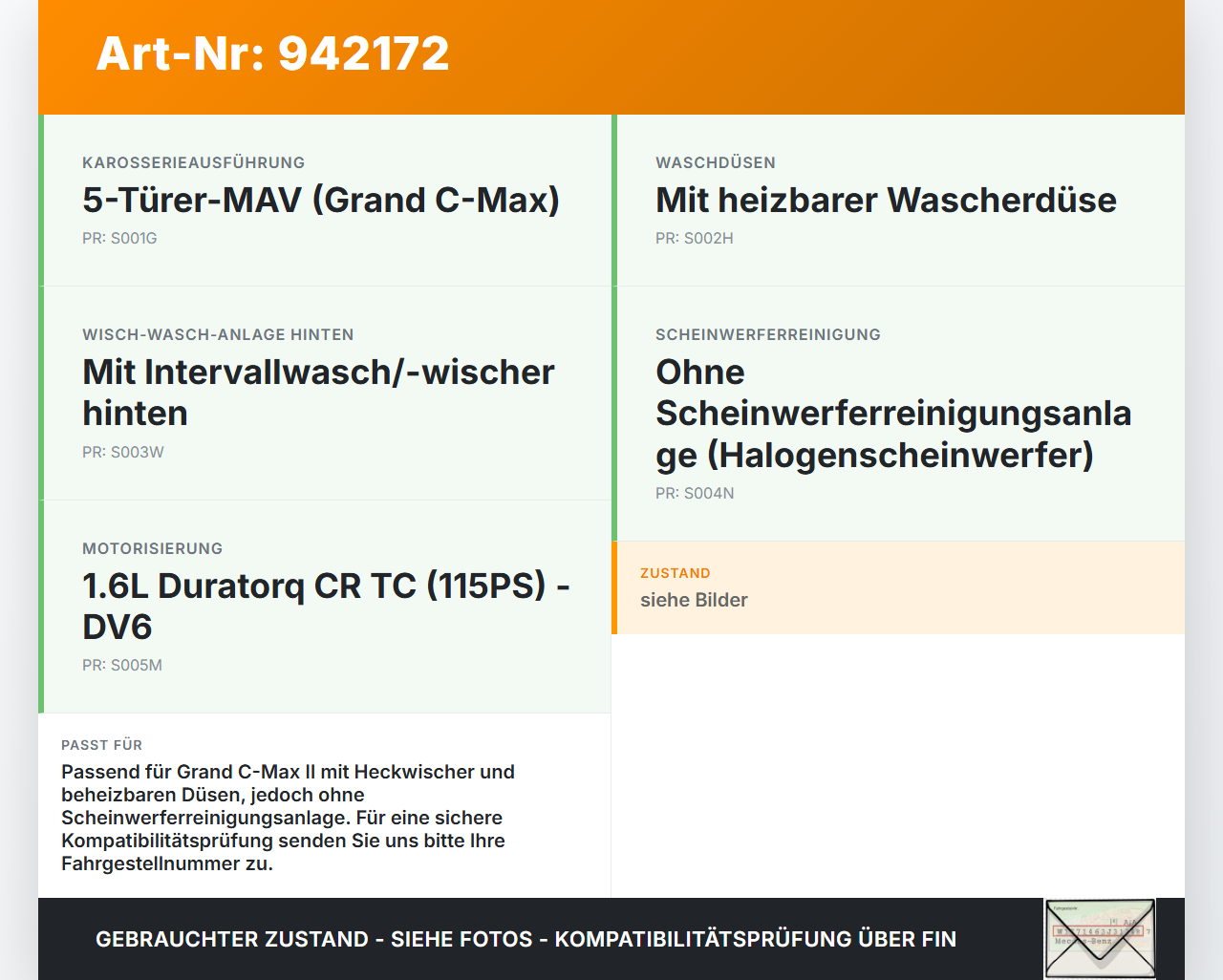 Ford Grand C-Max II 10-15 TDCi 1,6 85KW Waschwasserbehälter Wasserbehälter Wischwasserbehälter Ford Grand C-Max II... Vorschau 3