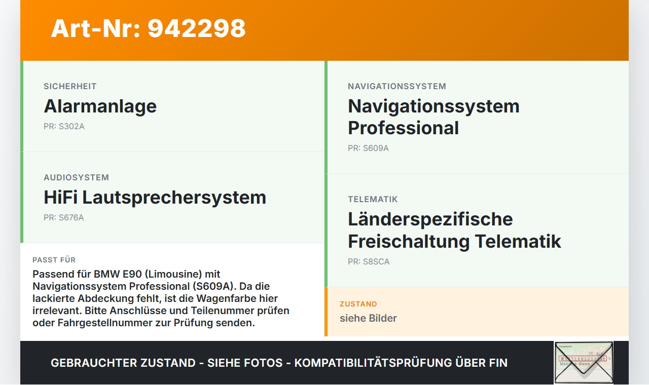 BMW E90 325i 09-13 Antenne Dachantenne ohne Abdeckung GPS BMW E90 325i 09-13 16.09.2011 2220228 65902220228... Vorschau 3