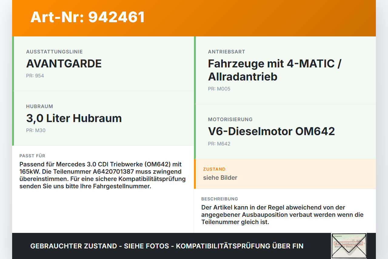 Mercedes S204 W204 C320 07-14 CDI 3,0 165KW Injektor Einspritzdüse Zyl.5 Mercedes S204 W204 C320 07-14 07.02.2008... Vorschau 3