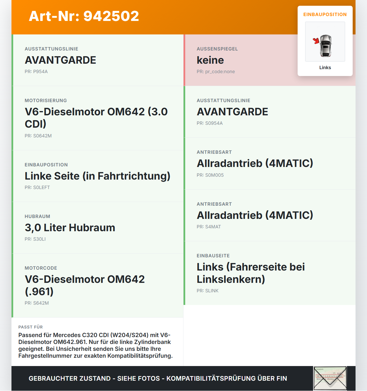 Mercedes S204 W204 C320 07-14 CDI 3,0 165KW 642.961 Ansaugbrücke Ansaugkrümmer m. Drallklappen Links Mercedes S204... Vorschau 3