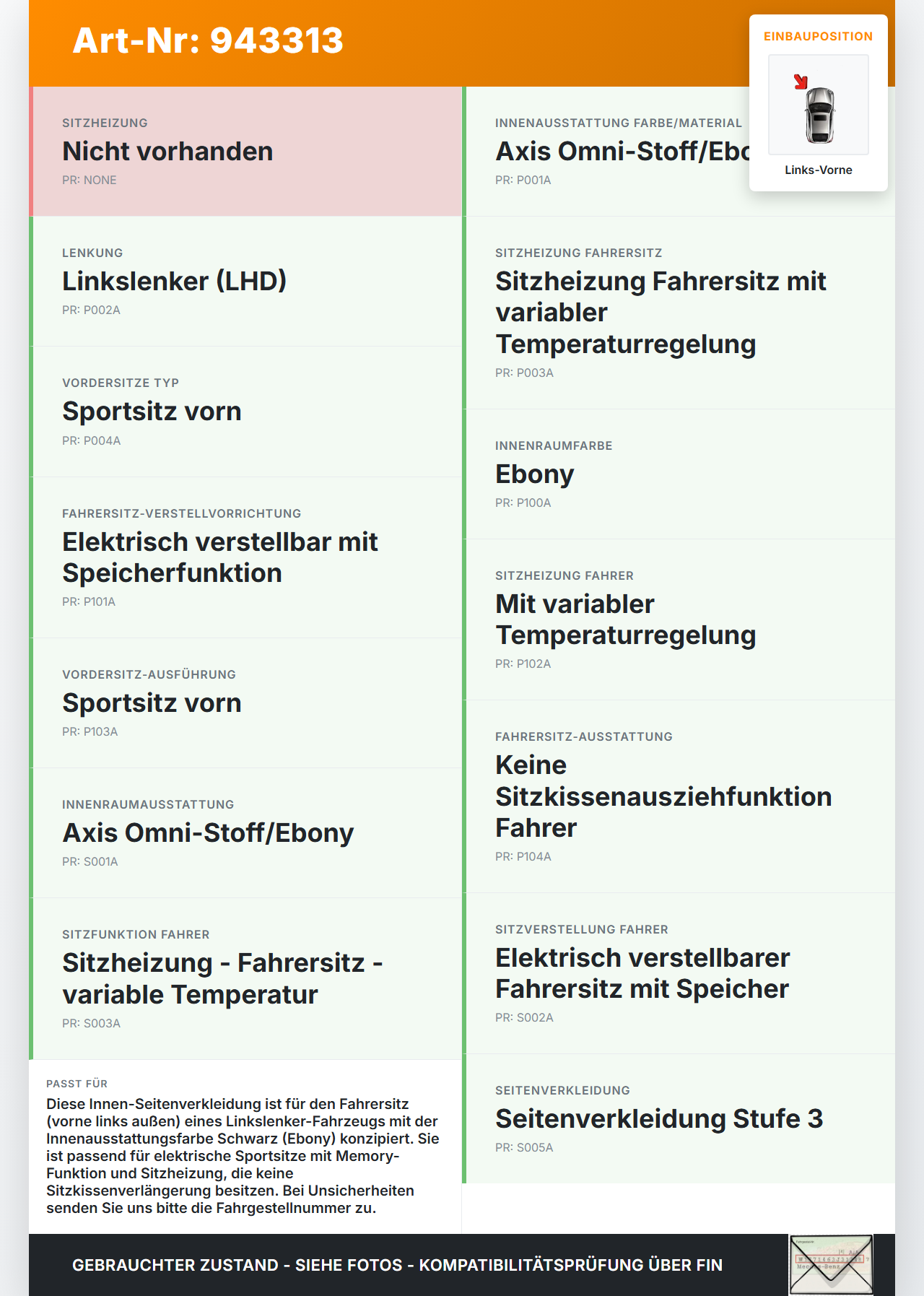 Ford S-Max 15-19 Blende Innen Seitenverkleidung für Fahrersitz Li Vo Aussen Ford S-Max 15-19 03.05.2016... Vorschau 3