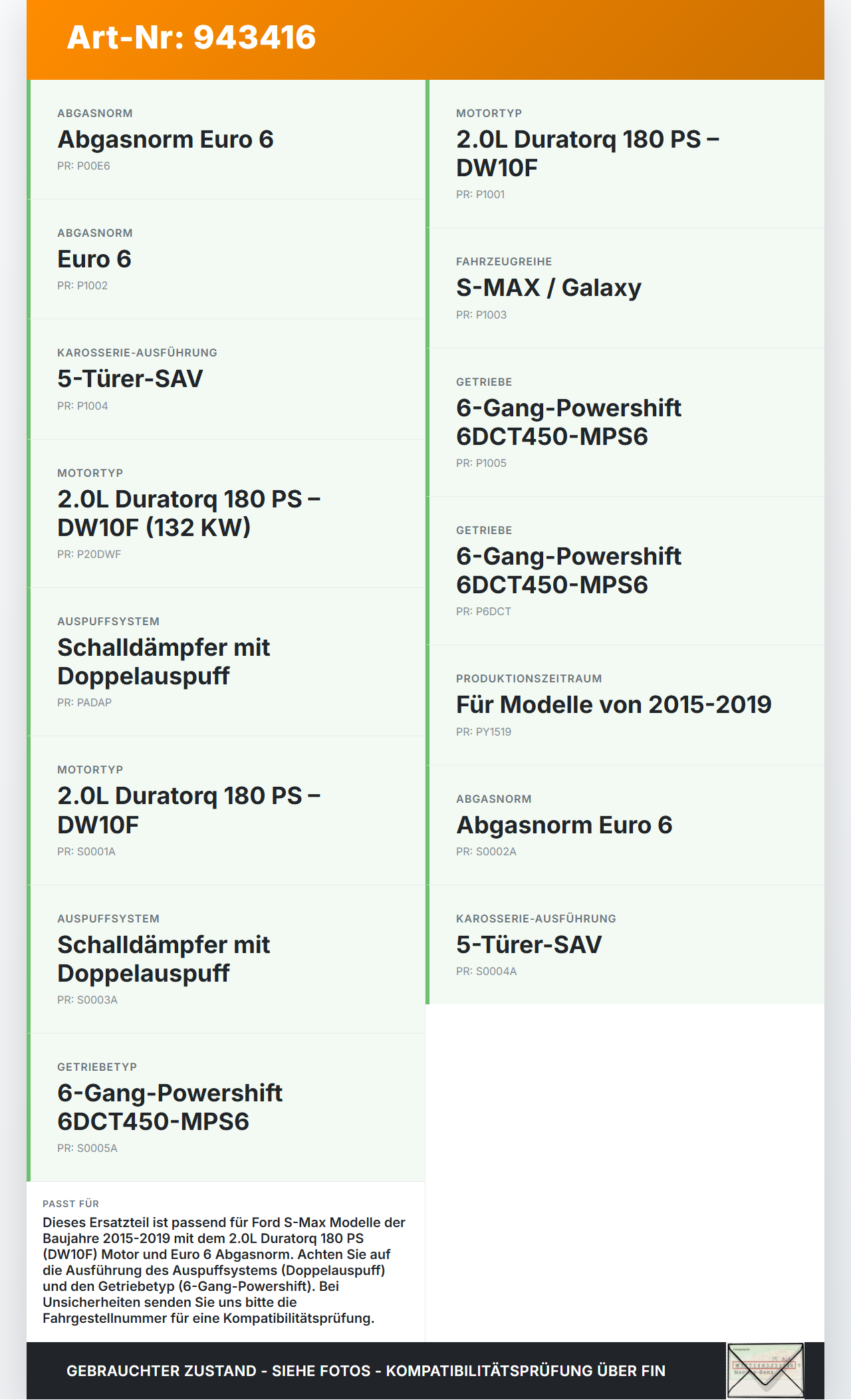 Ford S-Max 15-19 HDi 2,0 132KW Abgasleitung AGR Rohr Leitung Flexrohr Ford S-Max 15-19 03.05.2016 gebraucht Vorschau 3