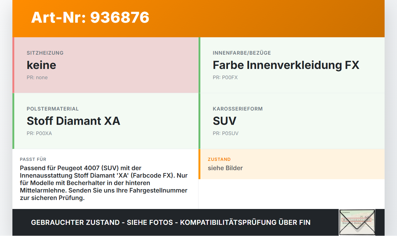 Peugeot 4007 07-12 Armlehne Mittelarmlehne Auflage mit Becherhalter für Rücksitzbank Peugeot 4007 07-12 09.05.2012... Vorschau 3