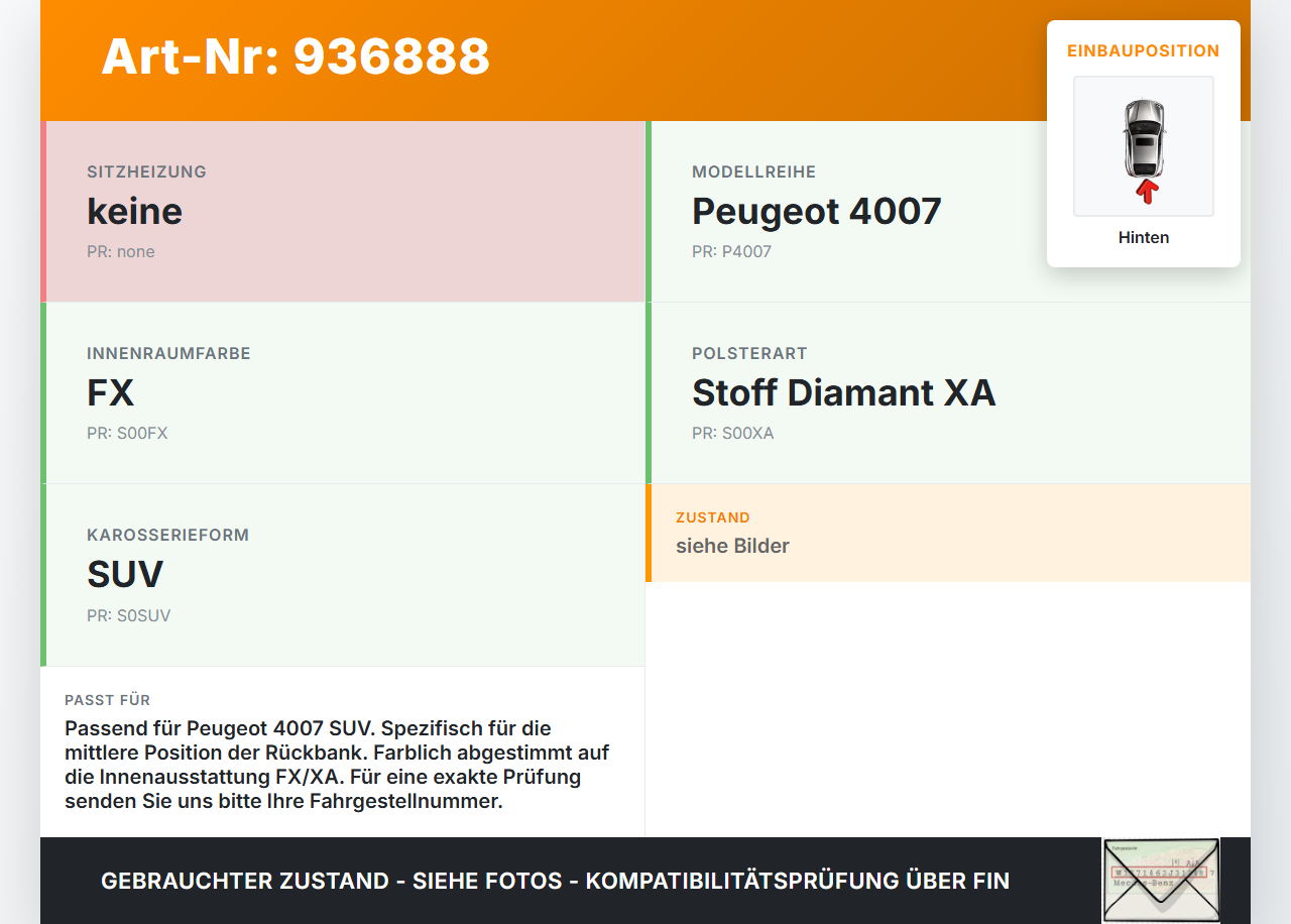 Peugeot 4007 07-12 Gurt Sicherheitsgurt Mitte Hinten Peugeot 4007 07-12 09.05.2012 gebraucht Vorschau 3