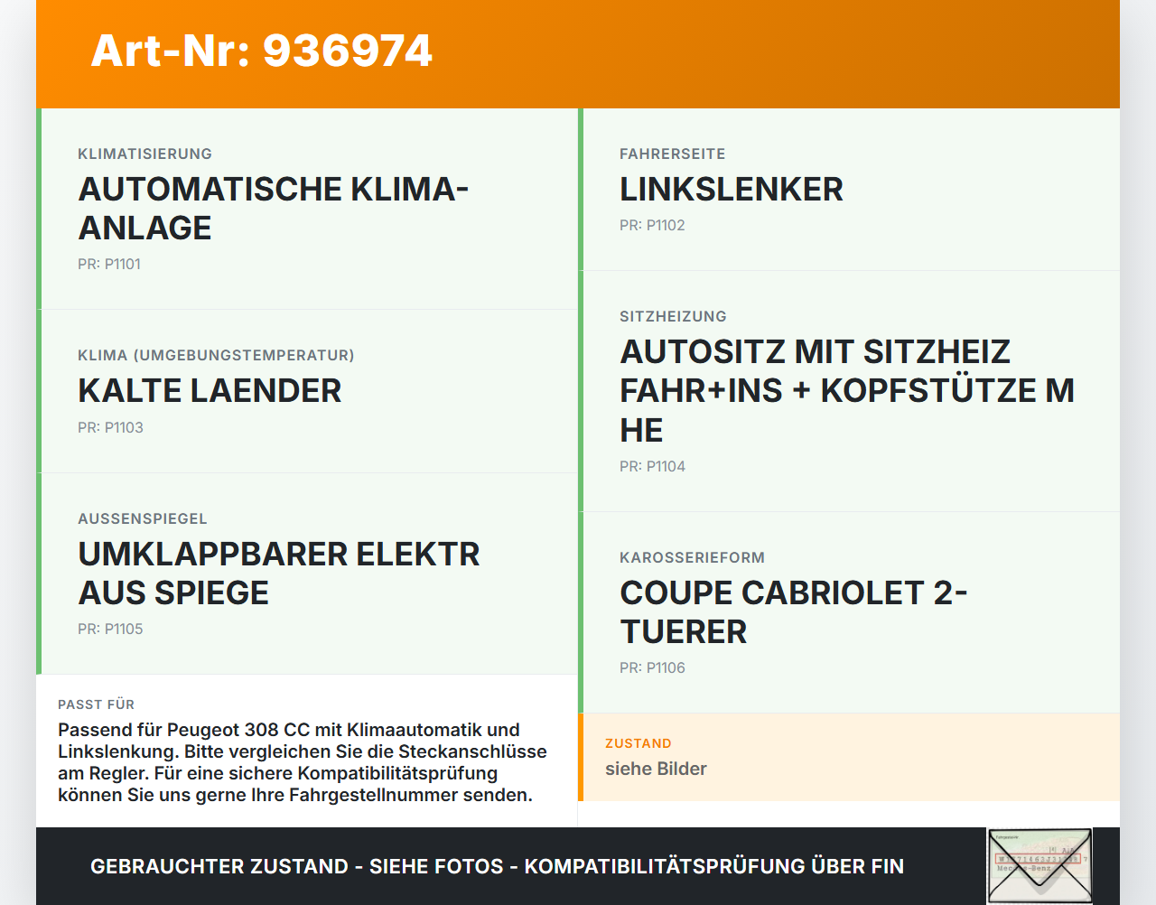 Peugeot 308 I CC 11-15 Widerstand Gebläse Lüfter Peugeot 308 I CC 11-15 31.07.2013 gebraucht Vorschau 3
