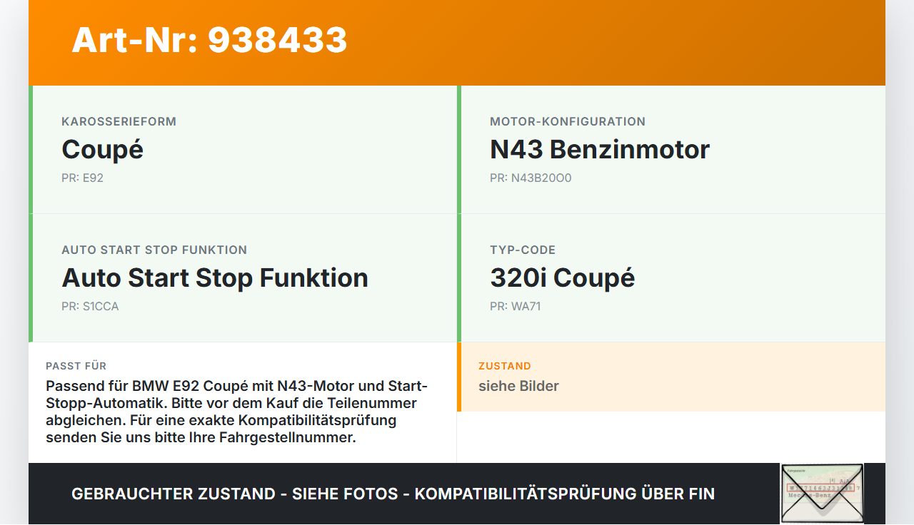 BMW E92 320i 05-08 Relais Wegfahrsperre Lenkradschloss BMW E92 320i 05-08 16.05.2008 gebraucht Vorschau 3