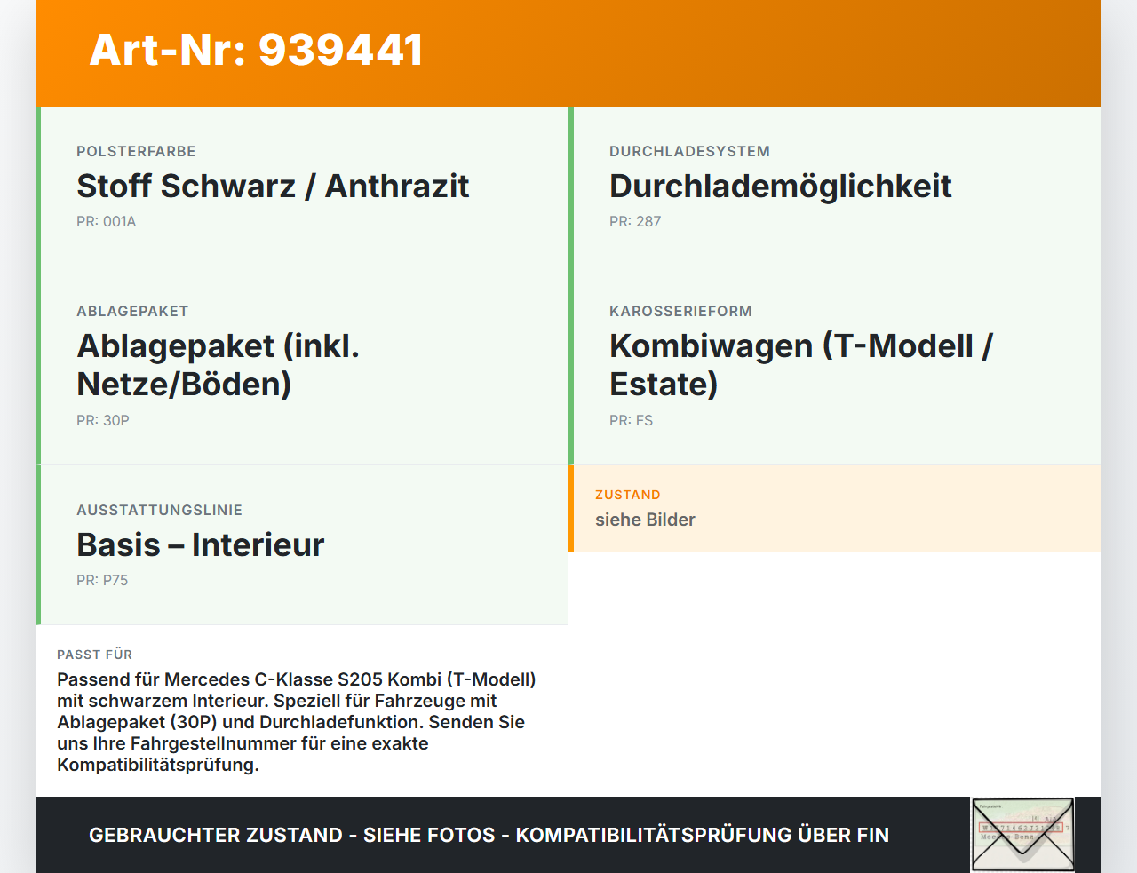 Mercedes S205 W205 14-18 Kombi Kofferraummatte Kofferraum Einlegeboden Mercedes S205 W205 14-18 09.05.2016... Vorschau 3