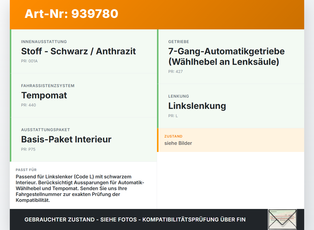 Mercedes S205 W205 14-18 Verkleidung Abdeckung für Lenksäule Mercedes S205 W205 14-18 09.05.2016 A2056800807 gebraucht Vorschau 3