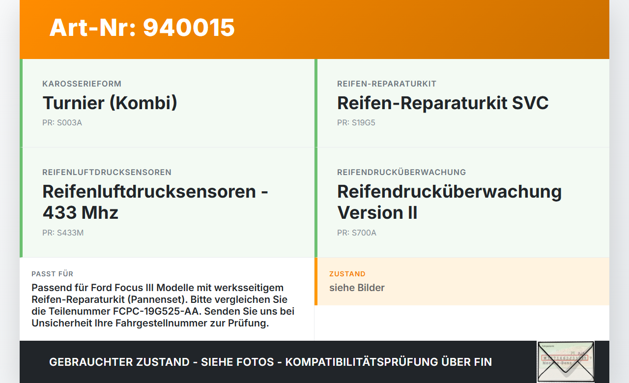 Ford Focus III 14-18 Reifenkompressor Pannensetkompressor Ford Focus III 14-18 08.06.2015 DCPC-19G525-AB... Vorschau 3