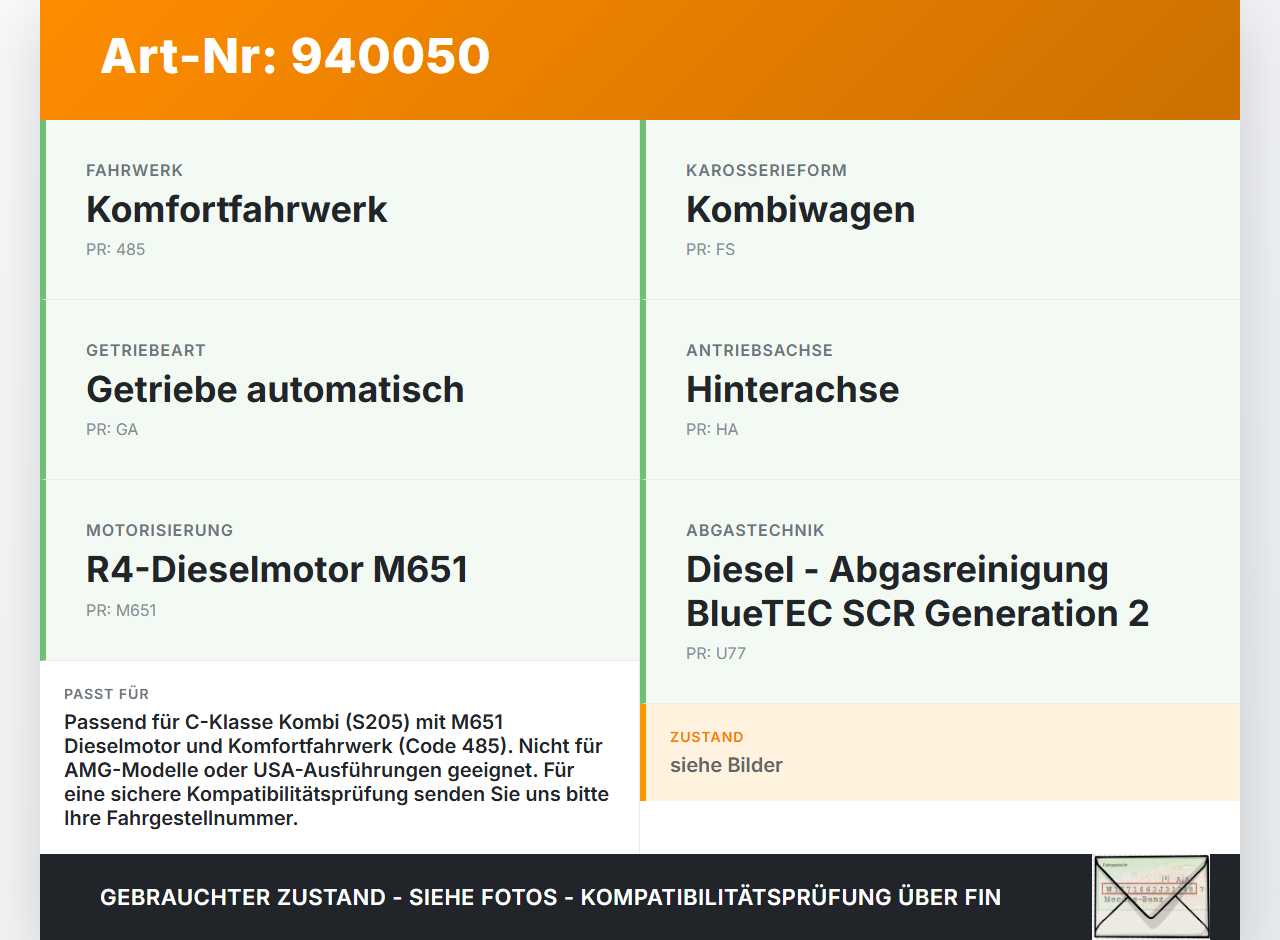 Mercedes S205 W205 14-18 Kombi Hinterachse Achse Achsträger Mercedes S205 W205 14-18 09.05.2016 2053507422... Vorschau 3