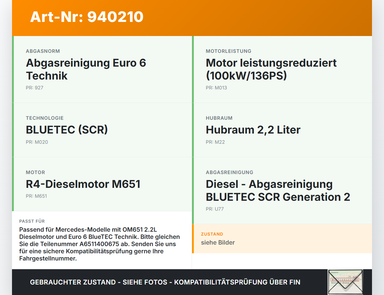 Mercedes S205 W205 14-18 CDI 2,2 100KW Abgaskühlung Wärmetauscher Mercedes S205 W205 14-18 09.05.2016 A6511400675... Vorschau 3