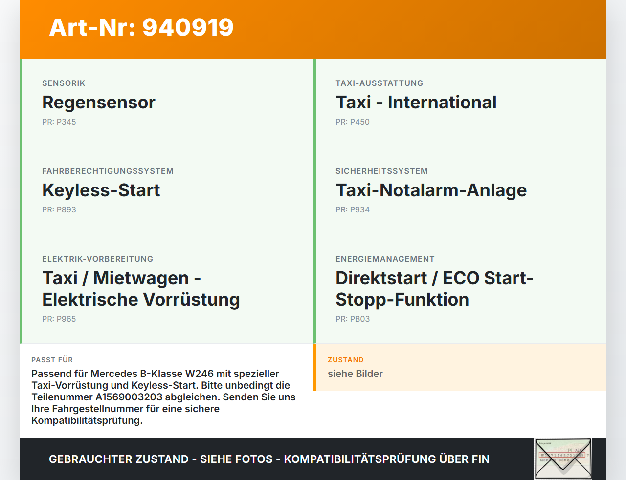 Mercedes W246 B180 14-18 Steuergerät BCB V3 SAM Body Control Mercedes W246 B180 14-18 22.11.2016 A1569003203... Vorschau 3