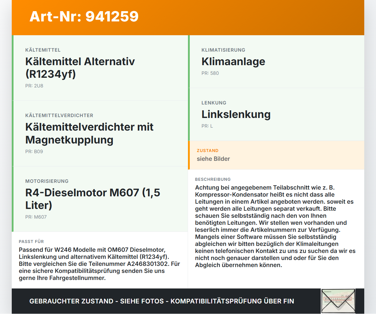 Mercedes W246 B180 14-18 CDI 1,5 80KW Klimaschlauch Klimaleitung Pos.2 Mercedes W246 B180 14-18 22.11.2016... Vorschau 3