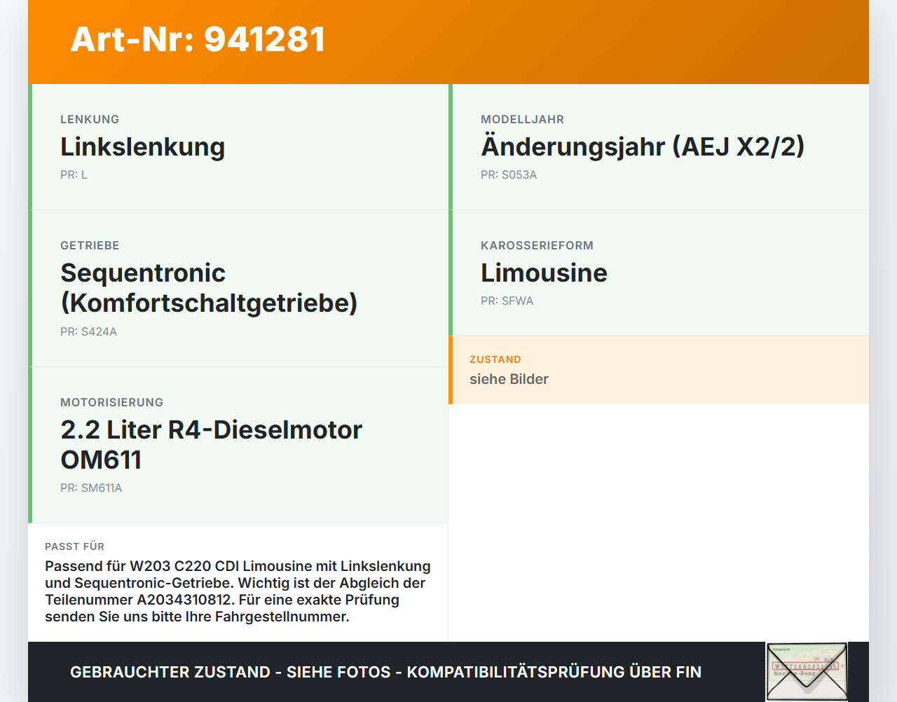 Mercedes W203 C220 01-04 ABS Steuergerät Aggregat Hydraulikblock! Mercedes W203 C220 01-04 29.03.2003 A2034310812... Vorschau 3