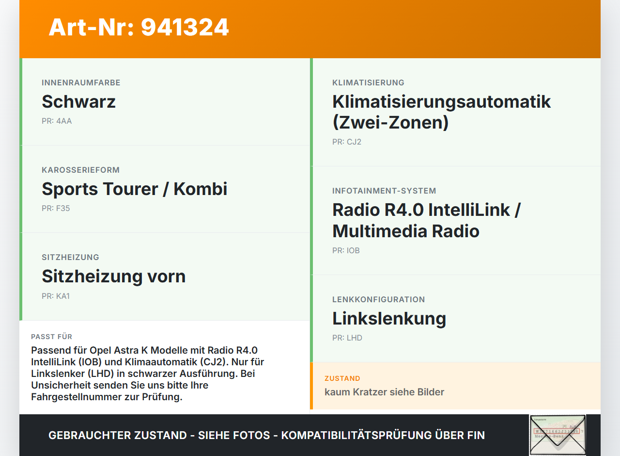 Opel Astra K 15-21 Blende Einbaurahmen Opel Astra K 15-21 04.11.2019 gebraucht Vorschau 3