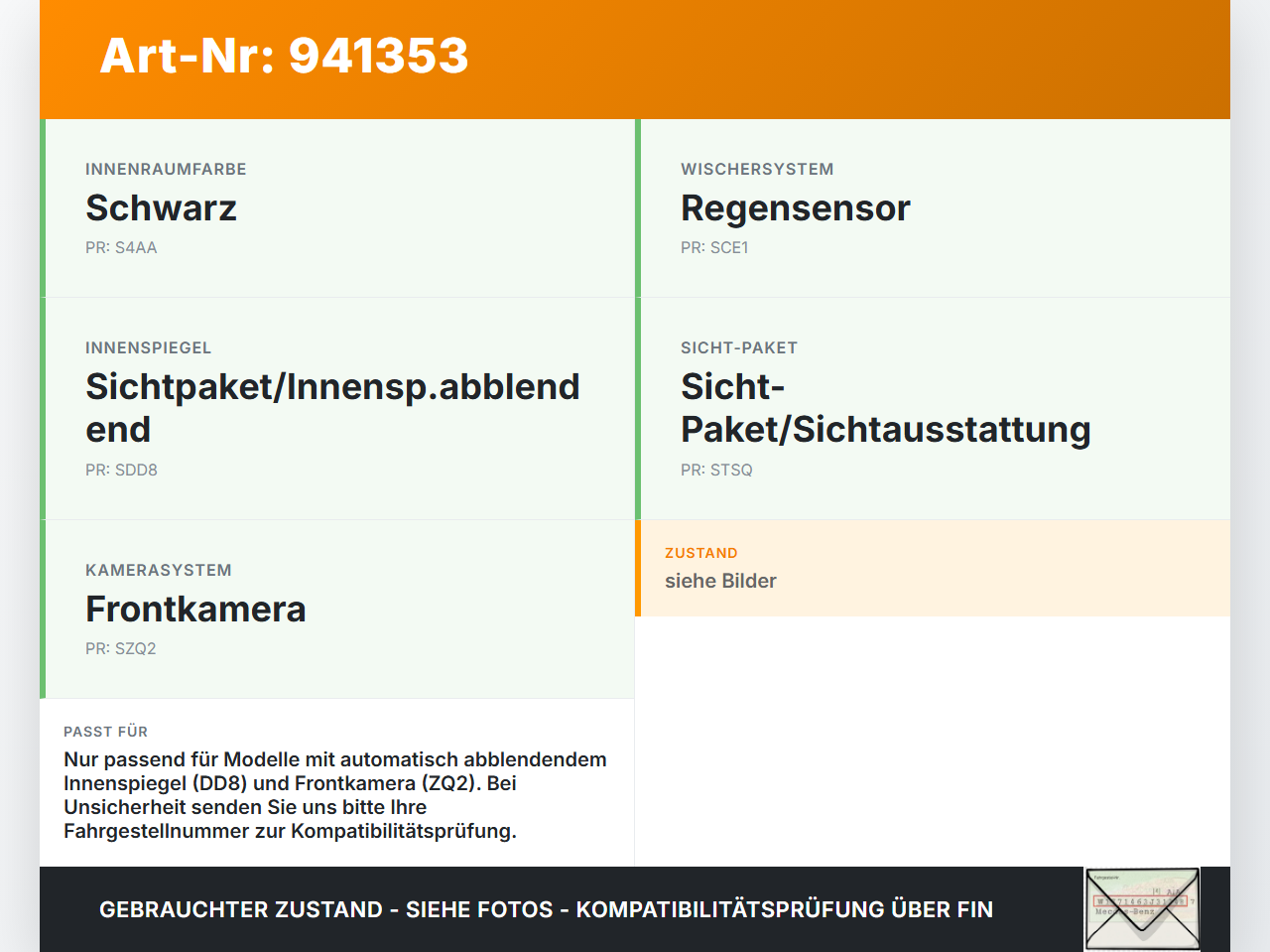 Opel Astra K 15-21 Innenspiegel Rückspiegel Spiegel Innen Opel Astra K 15-21 04.11.2019 13588462 905-4025 gebraucht Vorschau 3