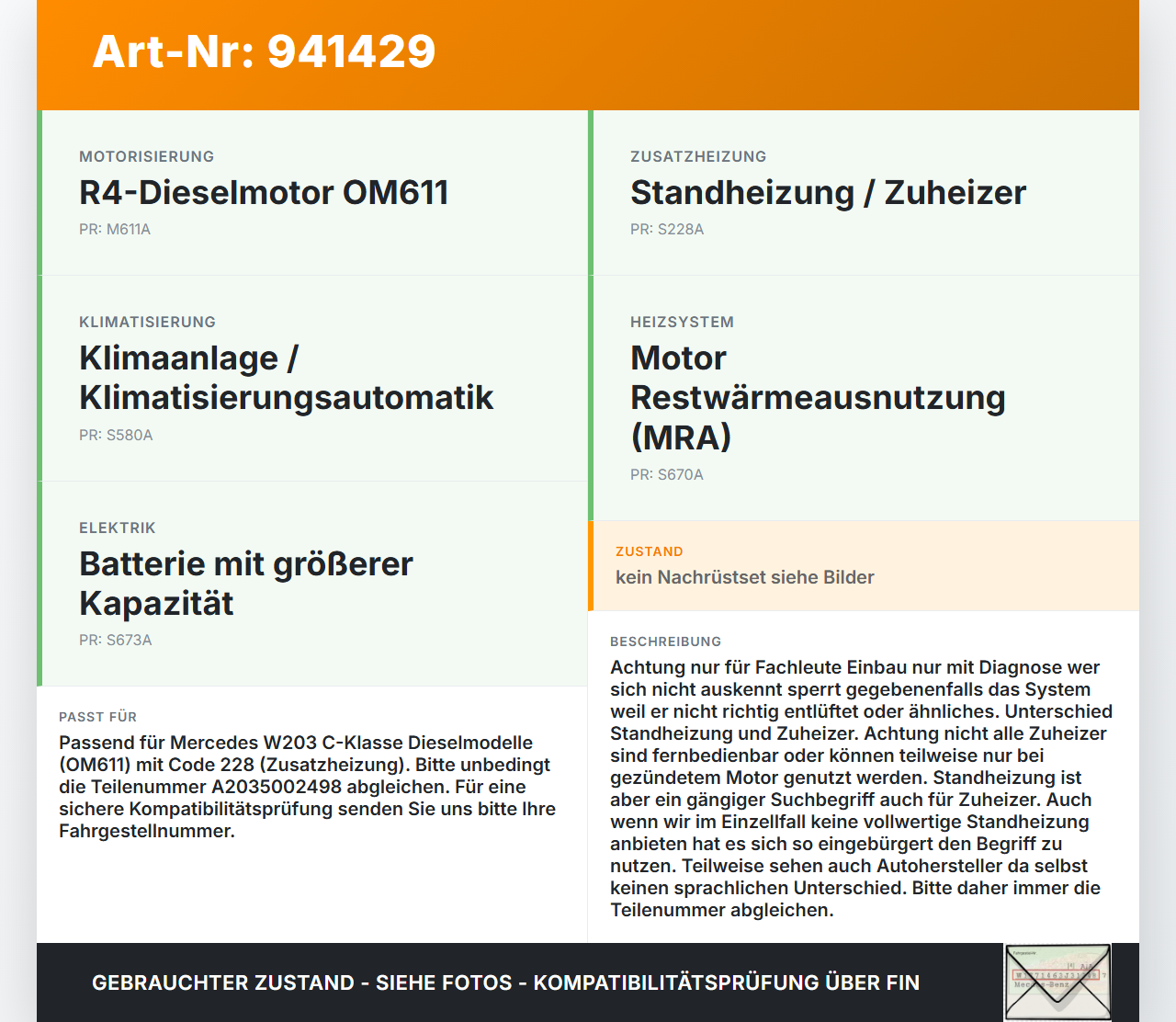 Mercedes W203 C220 01-04 Standheizung Zuheizer Orig. Webasto Thermo Top C Mercedes W203 C220 01-04 29.03.2003... Vorschau 3