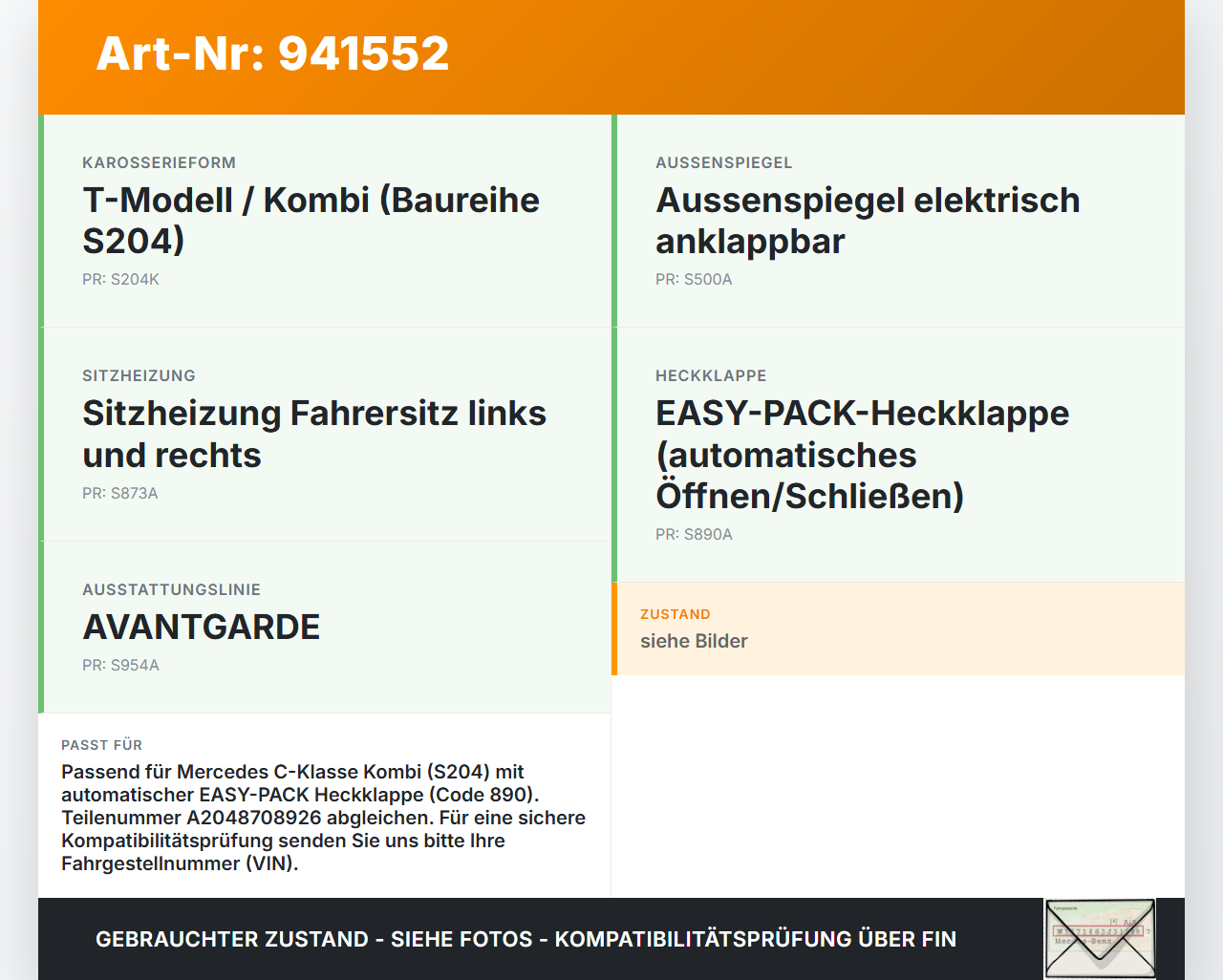 Mercedes S204 W204 C320 07-14 Heckklappensteuergerät Heckklappe Steuergerät Mercedes S204 W204 C320 07-14... Vorschau 3