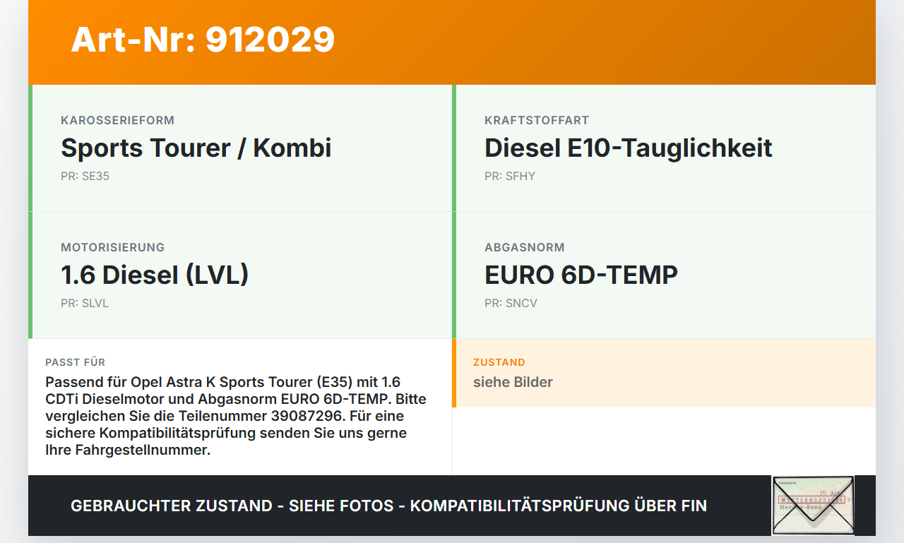 Opel Astra K 15-19 CDTi 1,6 100KW Tankstutzen Tank Opel Astra K 15-19 25.10.2018 39087296 551362130 gebraucht Vorschau 3