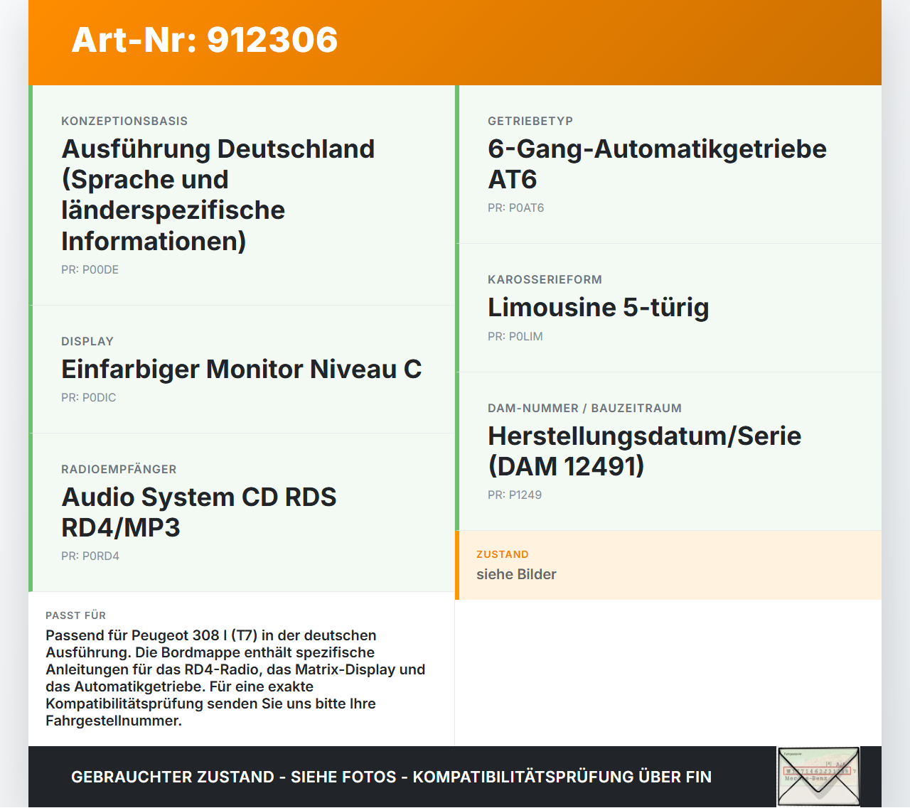 Peugeot 308 I 07-11 Serviceheft Betriebsanleitung Anleitung Bordmappe Peugeot 308 I 07-11 16.02.2011 gebraucht Vorschau 3