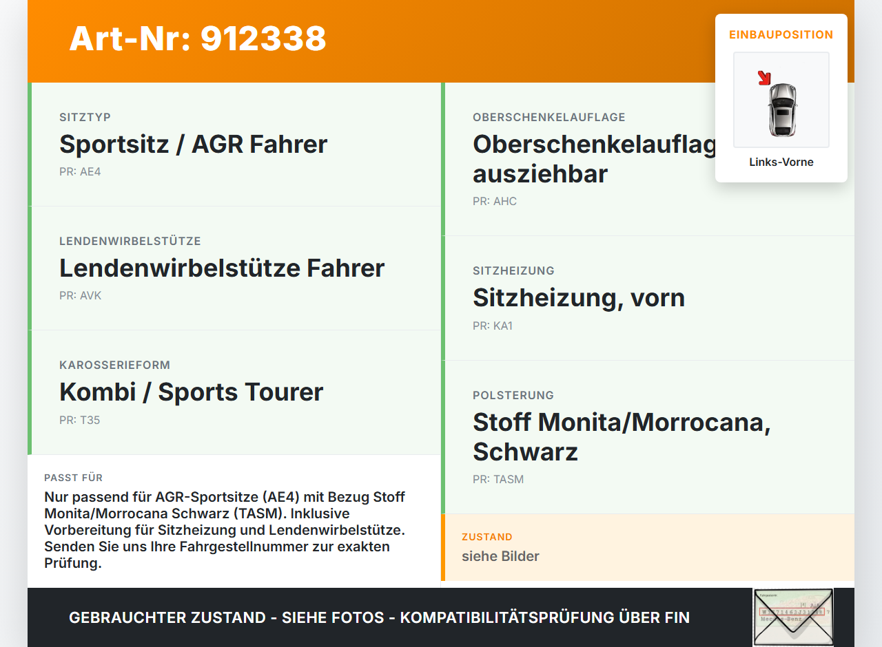 Opel Insignia B Z18 17-20 Kombi Rückenpolster Links Vorne für Fahrer Sitz Opel Insignia B Z18 17-20 18.07.2018 gebraucht Vorschau 3