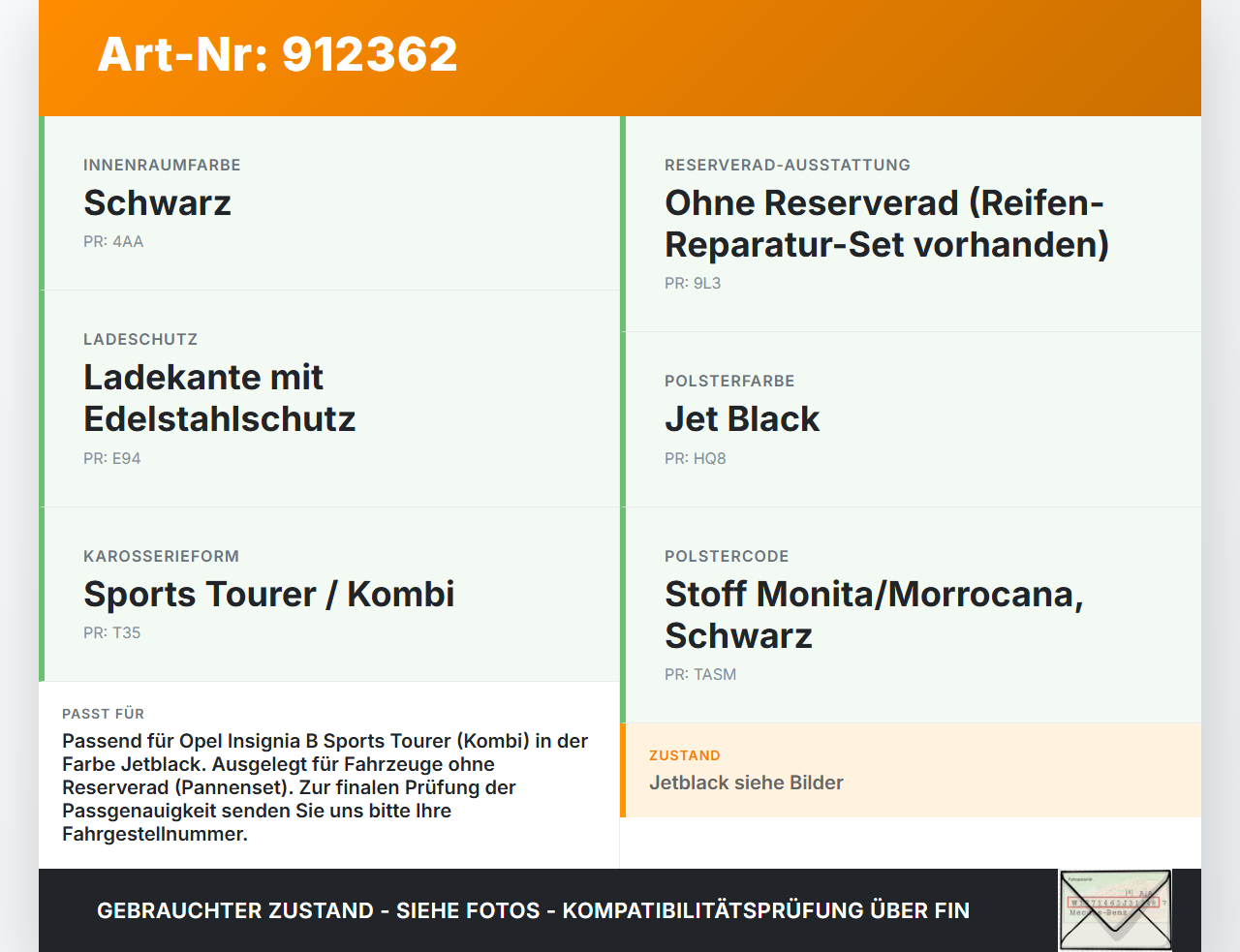 Opel Insignia B Z18 17-20 Kombi Kofferraummatte Kofferraum Einlegeboden Opel Insignia B Z18 17-20 18.07.2018... Vorschau 3