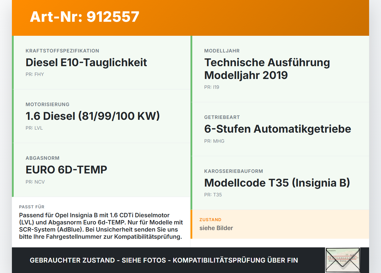 Opel Insignia B Z18 17-20 CDTi 1,6 100KW Additiv ADBlue DEF Einfüllstutzen Tankstutzen Tank Opel Insignia B Z18... Vorschau 3