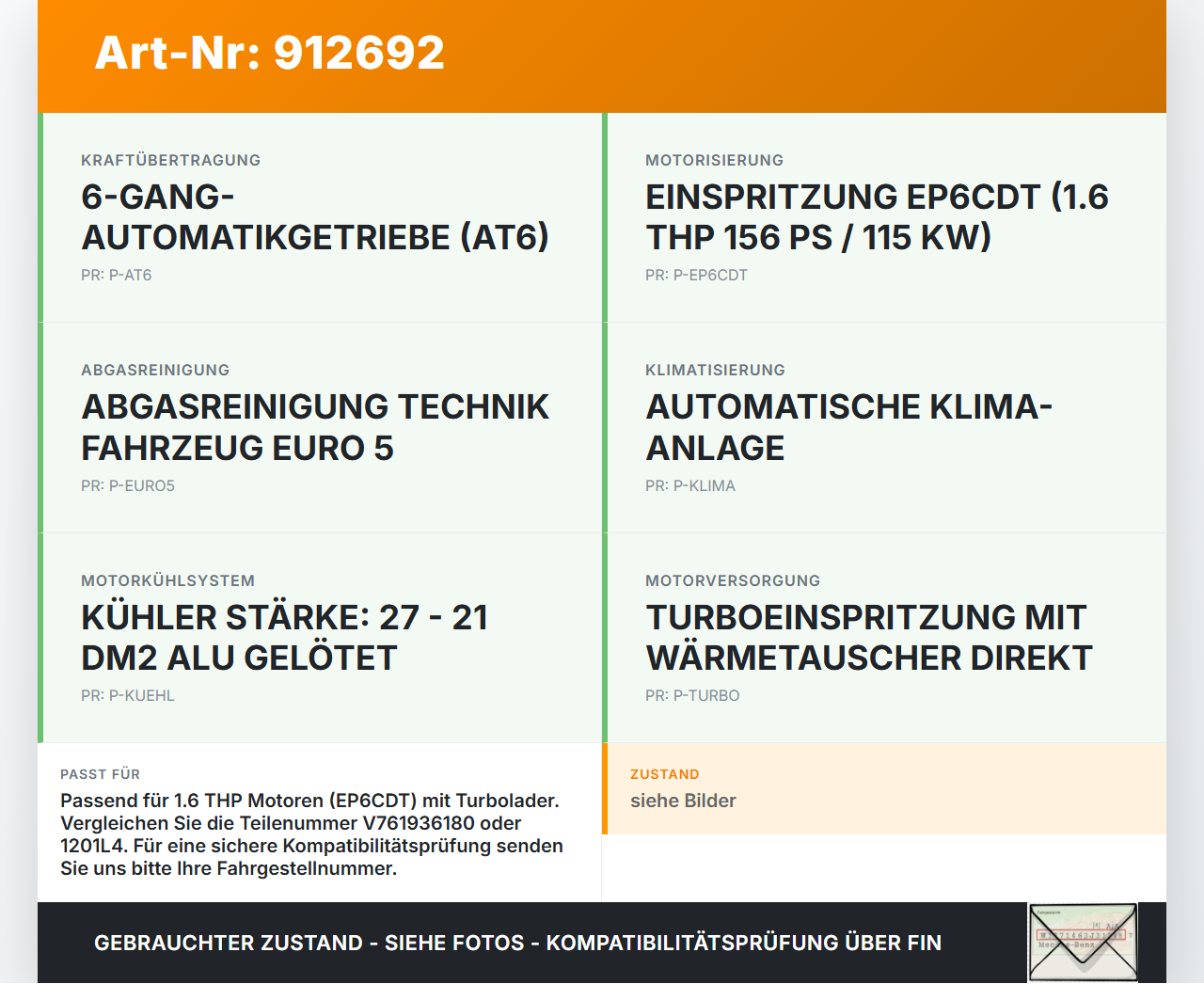 Peugeot 308 I 07-11 1,6 115KW Umwelzpumpe Heizung Pumpe Peugeot 308 I 07-11 16.02.2011 V761936180-01 7.04386.02.0... Vorschau 3