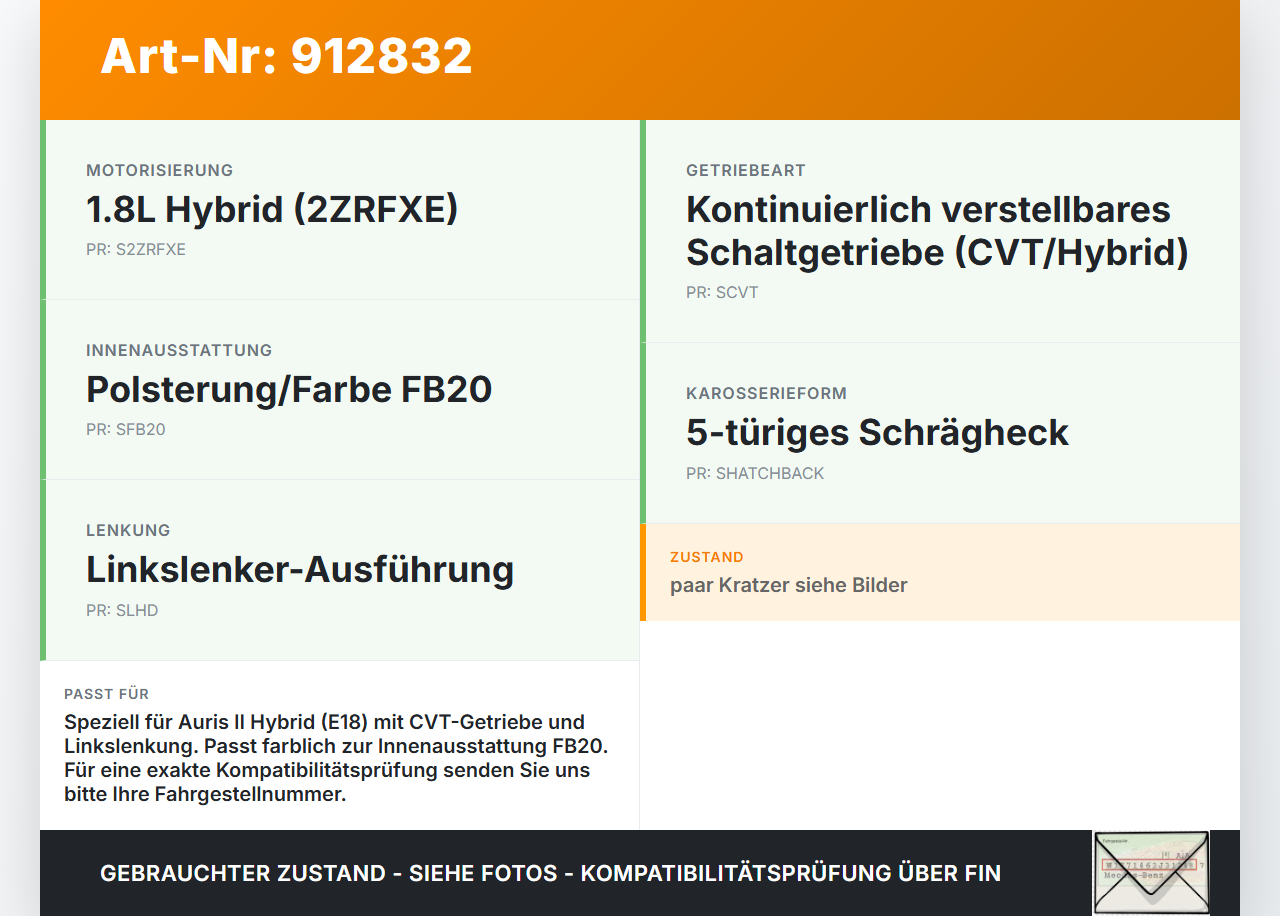 Toyota Auris II E18 15-19 Blende Einbaurahmen für Schaltkulisse Toyota Auris II E18 15-19 01.06.2016 58834-02050... Vorschau 3