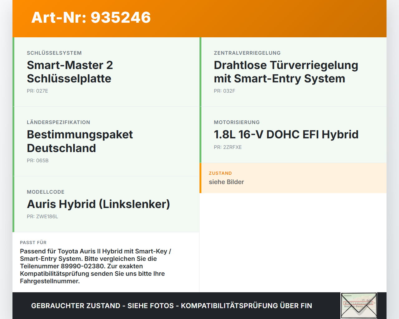 Toyota Auris II E18 15-19 Steuergerät ECU Modul Toyota Auris II E18 15-19 01.06.2016 8999002380 89990-02380... Vorschau 3