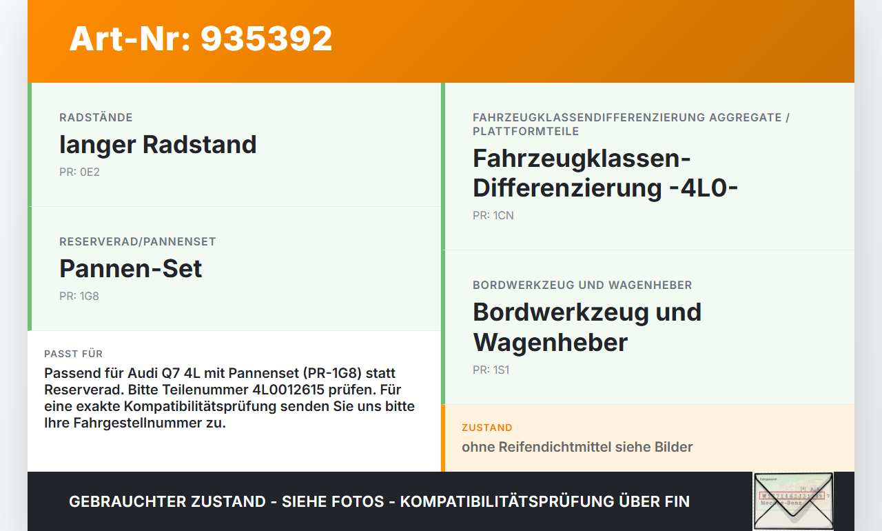 Audi Q7 4L 05-09 Luftkompressor Pannenset Audi Q7 4L 05-09 05.11.2007 7L0012617A 4L0012615 gebraucht Vorschau 3