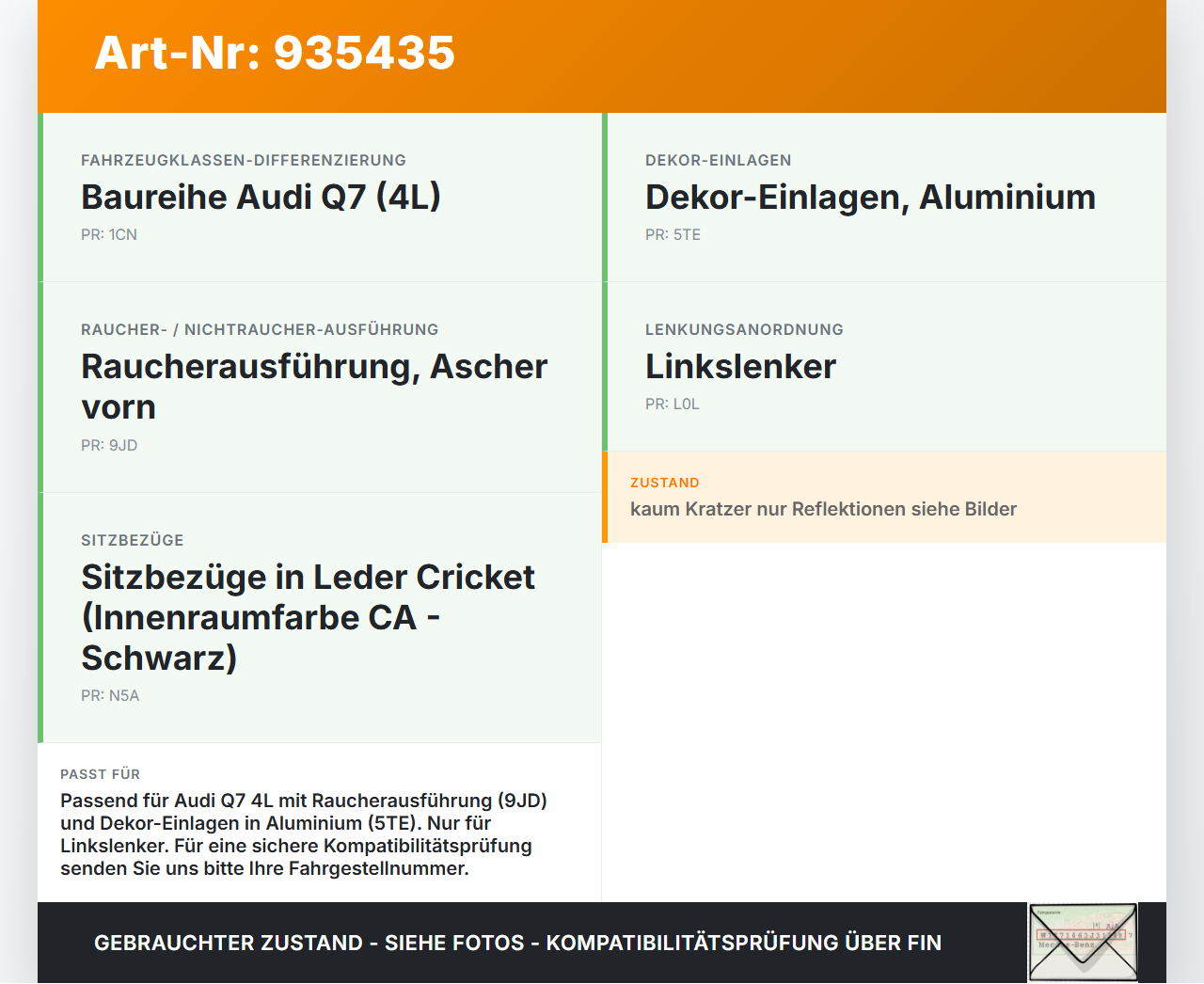 Audi Q7 4L 05-09 Deckel für Aschenbecher Ascher Audi Q7 4L 05-09 05.11.2007 4L0857967K gebraucht Vorschau 3