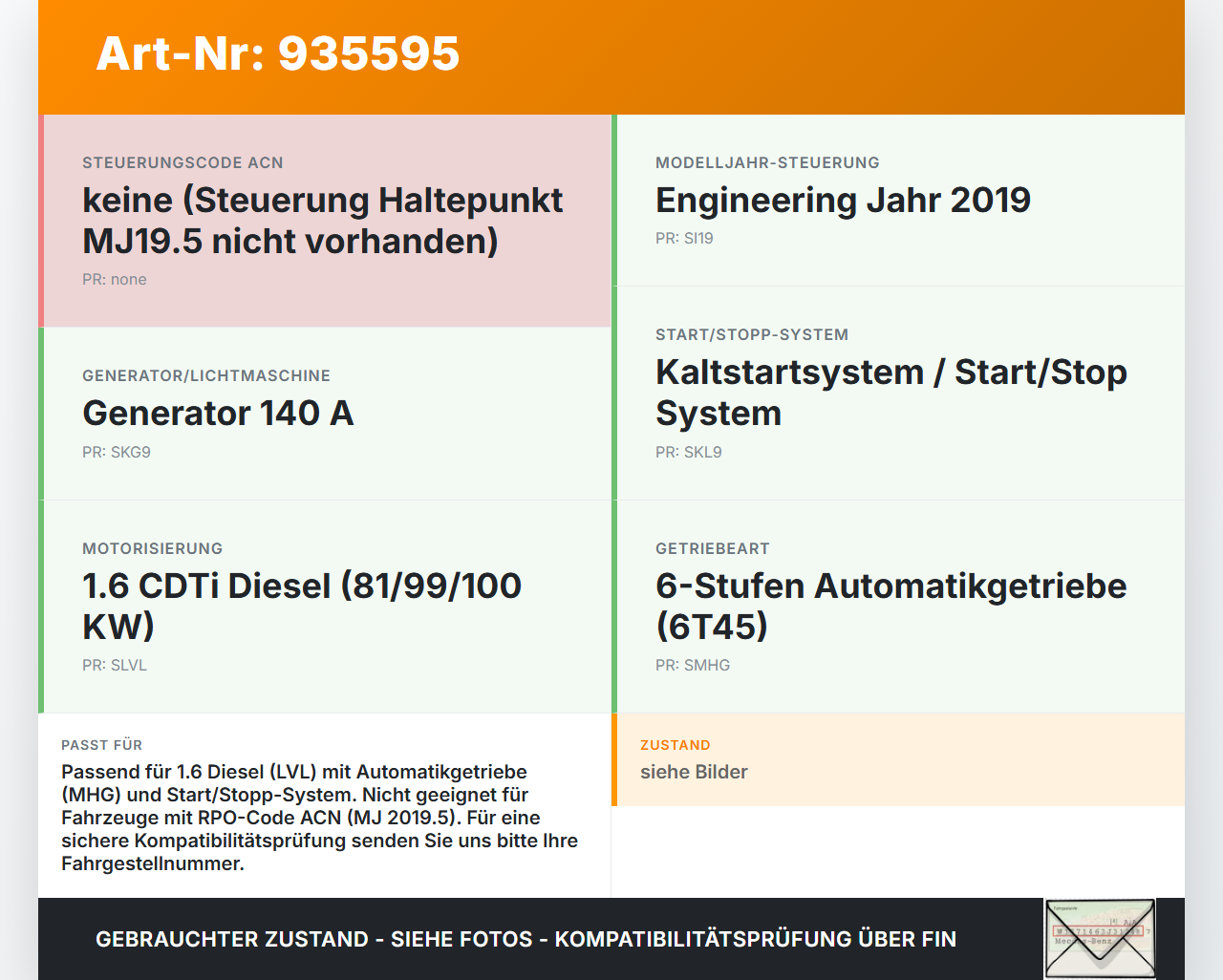 Opel Insignia B Z18 17-20 CDTi 1,6 100KW Autom Anlasser Starter Opel Insignia B Z18 17-20 18.07.2018 55491790... Vorschau 3