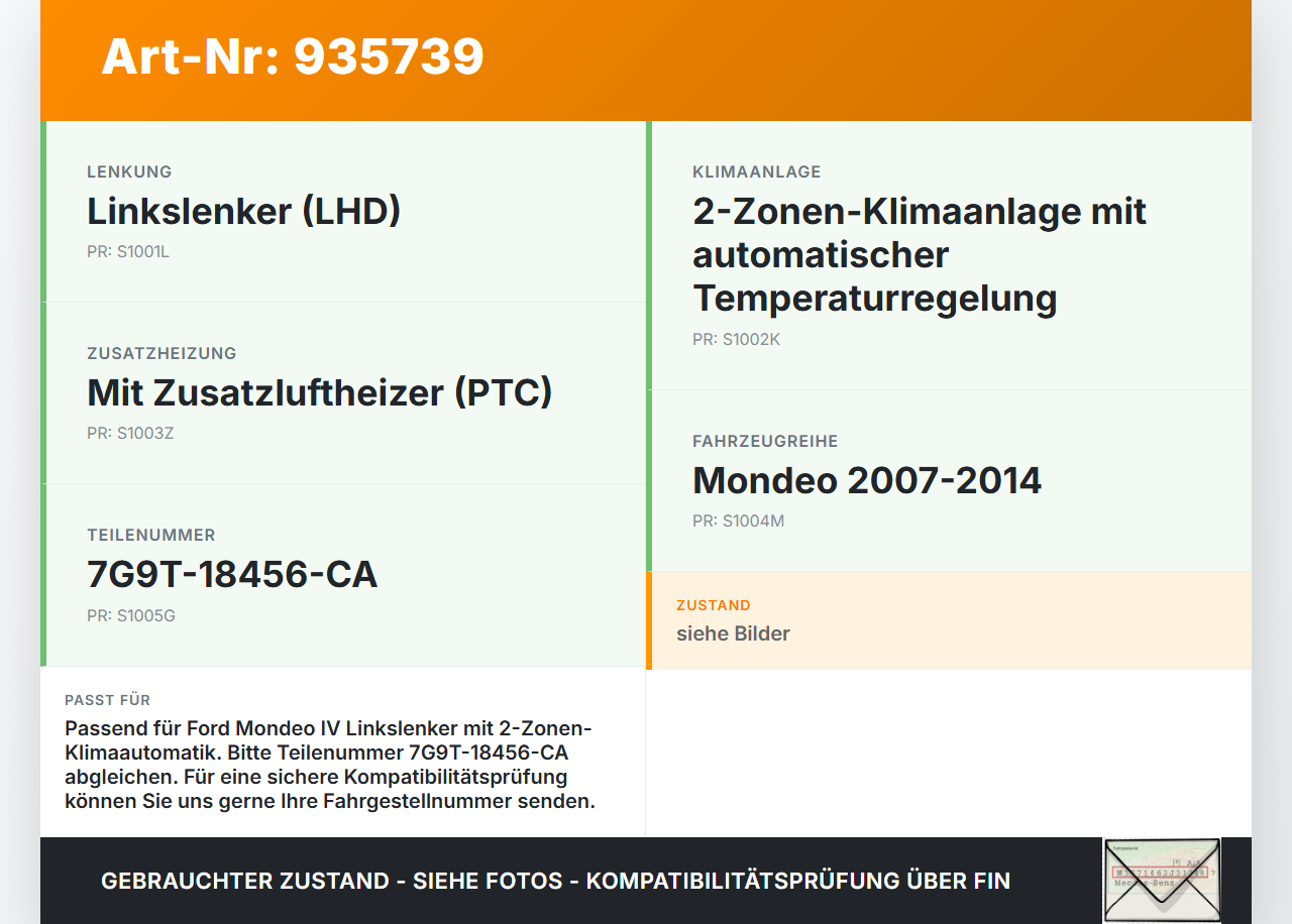 Ford Mondeo IV 4 07-10 Gebläsemotor Lüftermotor Heizungsgebläse Ford Mondeo IV 4 07-10 23.10.2008 6G9T-18456-AA... Vorschau 3