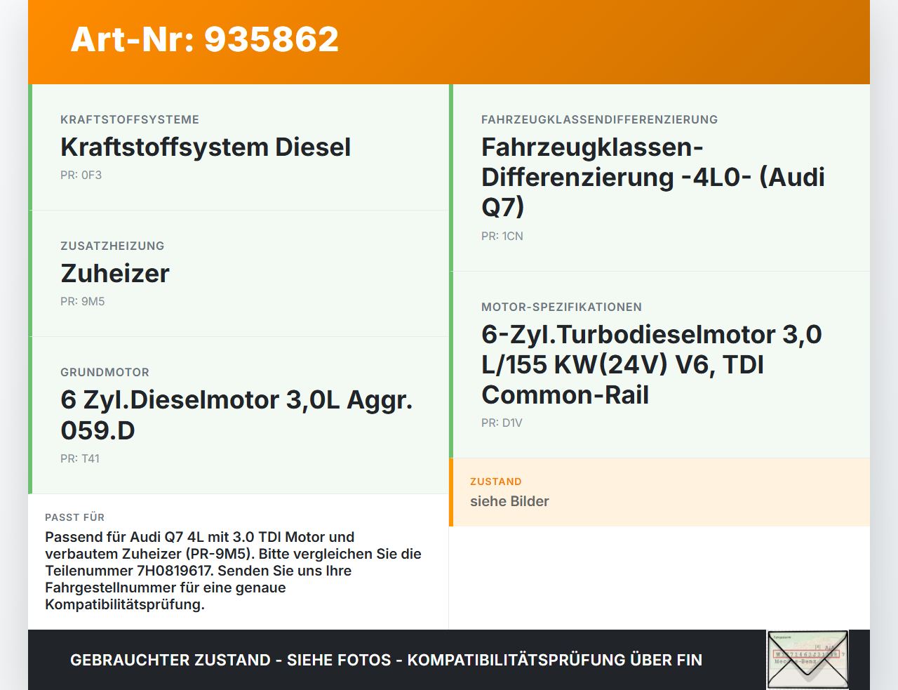 Audi Q7 4L 05-09 TDI 3,0 155KW Abgasleitung Rohr Leitung Dämpfer Webasto Standheizung Audi Q7 4L 05-09 05.11.2007... Vorschau 3