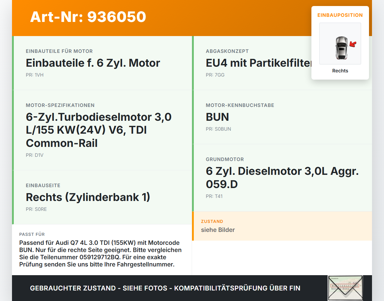 Audi Q7 4L 05-09 TDI 3,0 155KW BUN Ansaugbrücke Ansaugkrümmer m. Drallklappen Rechts Audi Q7 4L 05-09 05.11.2007... Vorschau 3