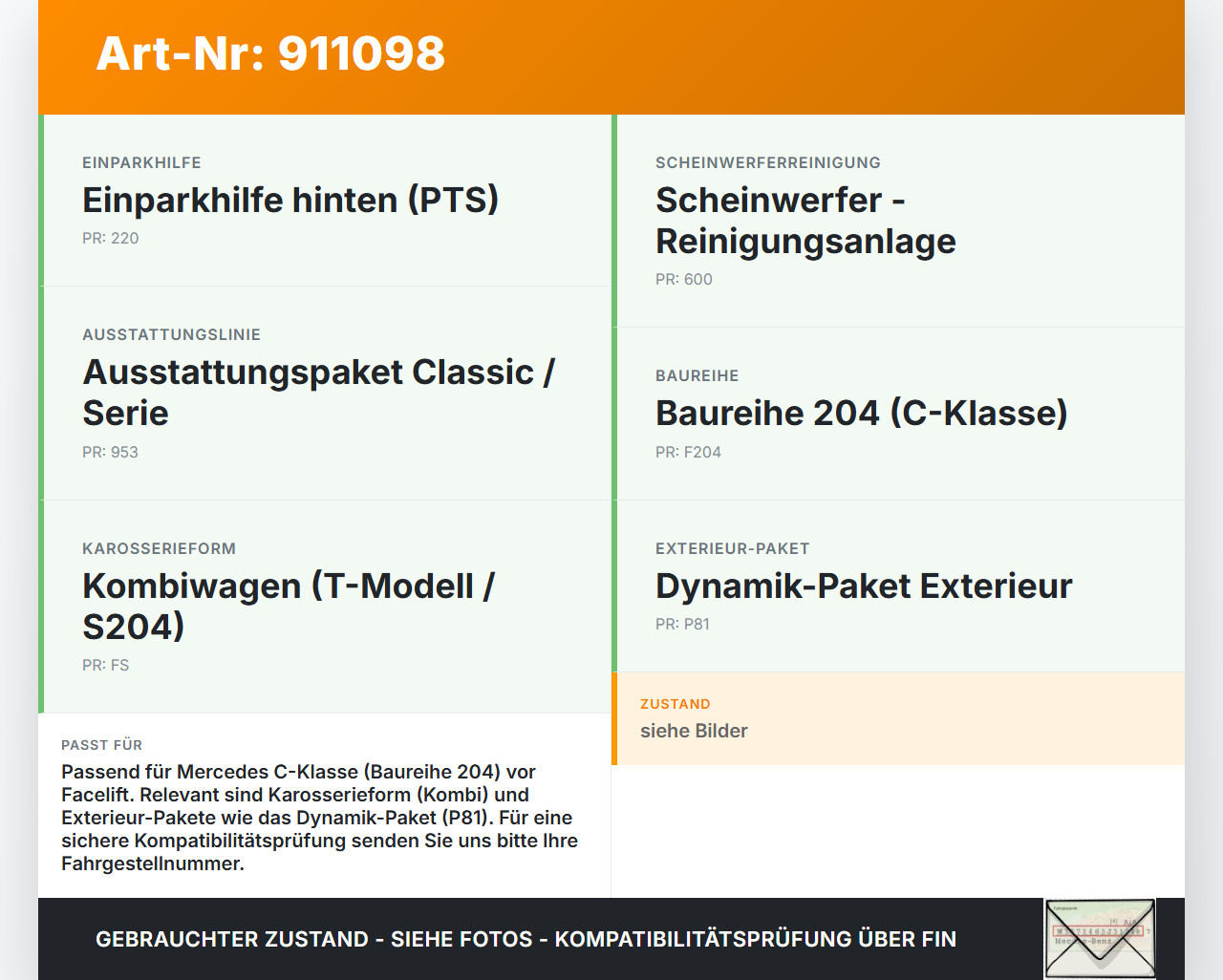 Mercedes S204 W204 C200 08-11 Träger Pralldämpfer für Stoßstange Mercedes S204 W204 C200 08-11 24.08.2009... Vorschau 3