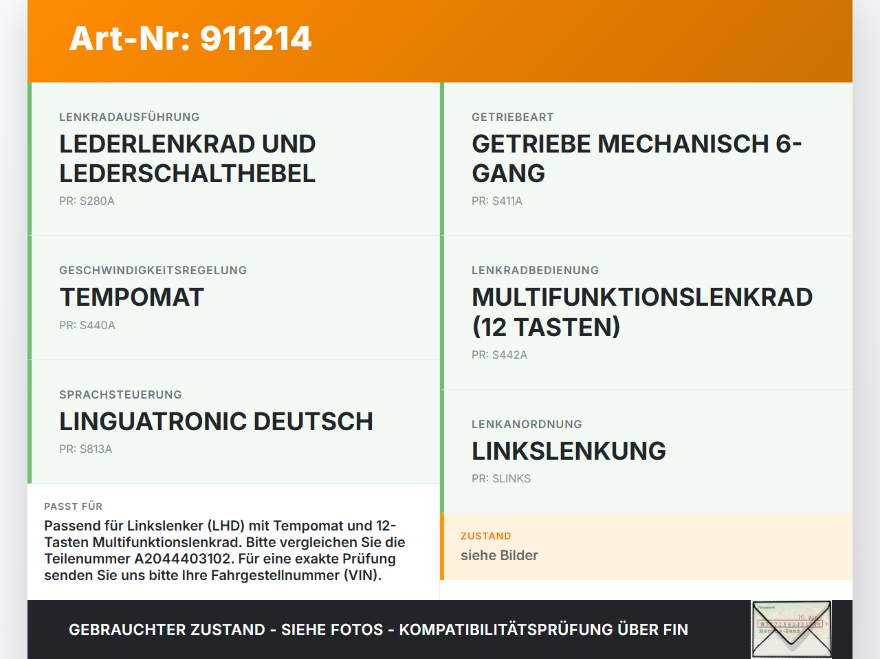 Mercedes S204 W204 C200 08-11 Schaltzentrum für Lenkrad Mercedes S204 W204 C200 08-11 24.08.2009 A2044403102... Vorschau 3