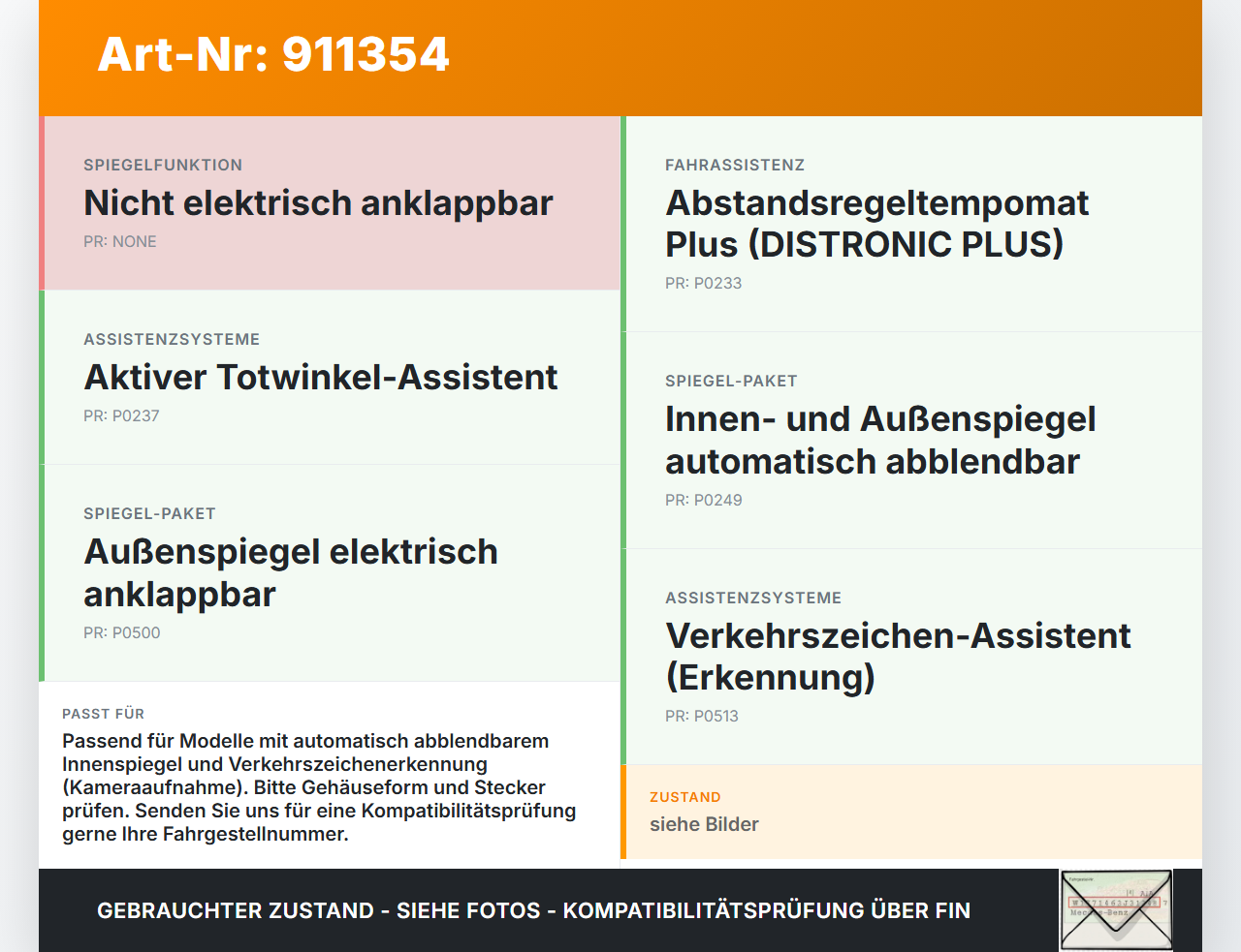 Mercedes A207 C207 E250 11-13 Innenspiegel Rückspiegel Spiegel Innen Mercedes A207 C207 E250 11-13 12.09.2011... Vorschau 3