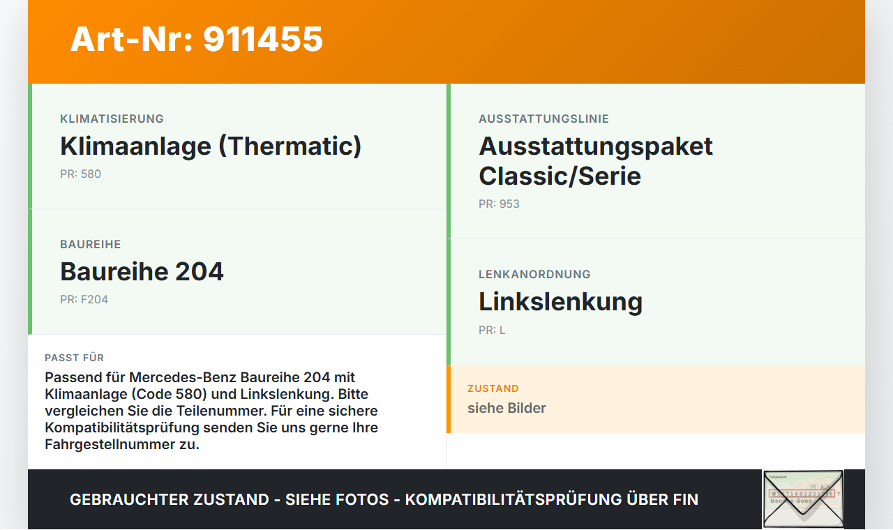 Mercedes S204 W204 C200 08-11 Widerstand Gebläse Lüfter Mercedes S204 W204 C200 08-11 24.08.2009 A2048707710 gebraucht Vorschau 3