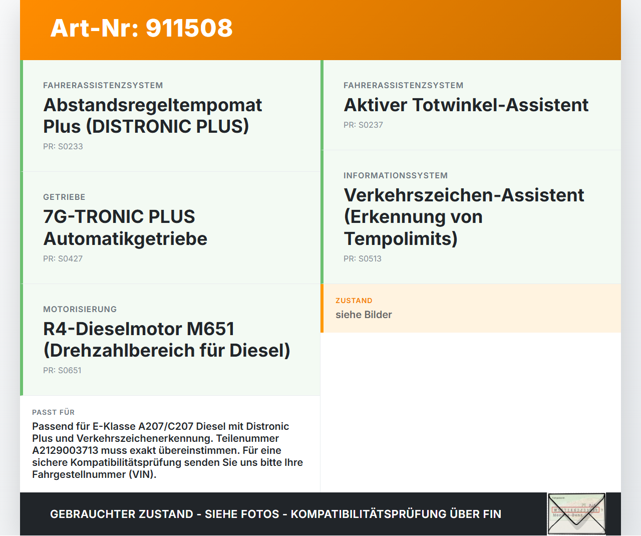 Mercedes A207 C207 E250 11-13 CDI 2,2 150KW Kombiinstrument Tacho Mercedes A207 C207 E250 11-13 12.09.2011... Vorschau 3