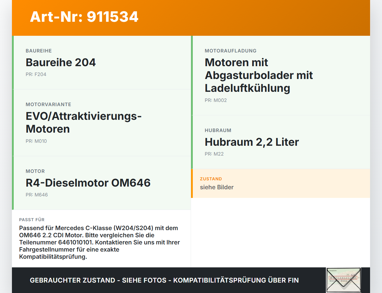 Mercedes S204 W204 C200 08-11 CDI 2,2 100KW 646.811 Ölpumpe Mercedes S204 W204 C200 08-11 24.08.2009 A6461801301... Vorschau 3