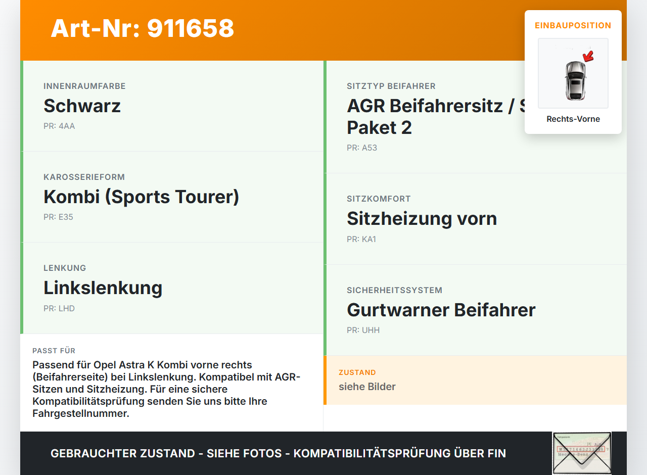 Opel Astra K 15-19 Kombi Gurtschloss Rechts Vorne Opel Astra K 15-19 25.10.2018 34196029 gebraucht Vorschau 3