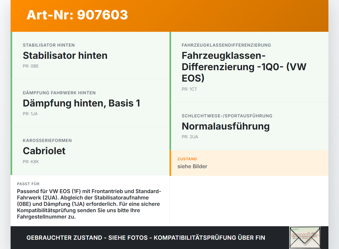 VW EOS 1F 06-09 FSI 2,0 110KW Hinterachse Achsträger VW EOS 1F 06-09 05.12.2005 1Q0505315C 5Q505315A gebraucht Vorschau 3